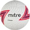 Mitre Ultragrip Palla da netball per tutte le condizioni, stile popolare, design resistente, bianco/rosso (Chilli)/scarlatto/nero, 5