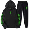 XYYYHTL Tuta Trapstar Uomo 2 Pezzi Completo Trapstar London Trapstar Tuta Jogging Sportiva Set Unisex Autunno Inverno Donna Felpa con Cappuccio in Plie e Pantaloni