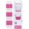 KnitPro Ferri da maglia: doppia punta, metallo, rosa, 6 mm
