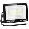 RIGIDON 1x 150W Luci da Esterno, 15000 Lumens Faretto Led, Fari di Sicurezza, Proiettore Led Esterno, Faretti LED Lampada Luce Bianca Freddo 6000K, IP66 Per Giardino Cortile Garage Piazza Officina