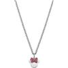 Disney Collana Minnie, Acciaio Inossidabile con Zirconi per Bambini e Bambine, Lunghezza 35+5cm, Gioielli