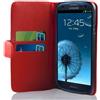 Cadorabo Custodia Libro per Samsung Galaxy S3 / S3 NEO in ROSSO ANGURIA - con Vani di Carte e Funzione Stand di Similpelle Fine - Portafoglio Cover Case Wallet Book Etui Protezione