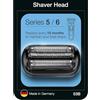 N2 ELECTROITALY per Braun Series 5, Rasoio Elettrico Barba, Testina di Ricambio, Compatibile Con I Rasoi Series 5 e Series 6, Rasatura Profonda e Delicata, Uso a Secco o Sotto Acqua, 53B Nero