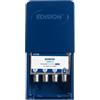 EDISION OMS-3 Partitore da palo 3 uscite, esterno splitter Satellitare e TV, connettore F, Distributore di Segnale TV, 5-2400Mhz, DVB-S2, DVB-T2, DVB-C, Passaggio di DC, Scatola per esterno, 3-Vie