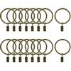 INCREWAY - Anelli per tende, 16 pezzi, diametro interno 5 cm, in metallo resistente, con occhielli decorativi per tende e finestre con clip (bronzo)