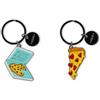 Legami - Set di 2 Portachiavi in Metallo Smaltato, What a Key Ring!, Motivo di Pizza, Regalo Per Coppia, Portachiavi Charm Per Borsa, Anello a Spirale Resistente, Dimensioni 4 x 8,5 x 0,2 cm