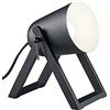 RL LIVE YOUR LIGHT Reality, lampada da tavolo, Marc, METALE, Nero Opaco, corpo: legno naturale, Nero Opaco, 1 x E27, MAX.25,0 W