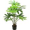Flair Flower Palma artificiale Rhapis Excelsa Palma Raphiapalme in vaso di alta qualità, pianta verde, pianta artificiale, piante artificiali, piante decorative, alberi di canapa, pianta da ufficio, pianta