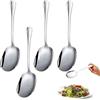 SUpoetry 4 Pezzi Cucchiaio da Portata In Acciaio Inox, Cucchiai da Portata Grandi, Cucchiaio da Buffet, C-ucchiaio da Insalata Grande per Cene Al Ristorante e Pasti In Famiglia (21 x 5,8 cm)
