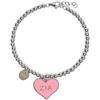 MAMIJUX Bracciale Zia Smaltato Rosa Idea Regalo in acciaio Regolabile