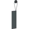 Keuco Spatole lava doccia in silicone, con supporto a parete, grigio | Spazzola per vetro da incollare, 26,4x8,2x1,7 cm, senza striature, estrattore per doccia,