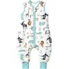Mosebears Sacco Nanna con Piedini Invernale 2,5 Tog 6-18 Mesi Tutto l'anno Sacco Nanna in Cotone Traspirante per Neonati e Bambini