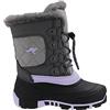 KangaROOS Kanga-Bean Care, Stivali da Neve Donna, Steel Grey/Lavender, 35 EU