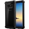 Cadorabo Custodia per Samsung Galaxy Note 8 in Nero ALNO - 2-in-1 Cover con Bordo Silicone TPU e Schiena Acrilico - Back Hard Case Bumper Antiurto Guscio