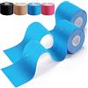 HONYAO Nastro Kinesiologico 2 Rotolo, Kinesio Tape 5cm x 5m, Cerotto Kinesiologico per Ginocchio, Spalla e Gomito, Fisioterapiche Impermeabil Traspiranti, Taping Kinesiologico Blu