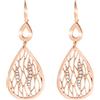 Orphelia ZO-7188/RG - Orecchini da donna in argento 925 parzialmente placcato oro con zirconi bianchi taglio brillante, Argento sterling, Zirconia cubica