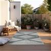 Elle Decoration Tappeto reversibile per interni ed esterni, resistente alle intemperie e all'acqua, moderno motivo a rombi, per esterni, per giardino, balcone, terrazza, soggiorno, verde, 160 x 230 cm