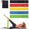 APP LIFE Elastici Fitness, [Set di 5] Banda Elastica Fasce Elastiche di Resistenza di Lattice Naturale con Istruzioni per l'esercizio in Italiano e Borsa per il Trasporto, Mix Color