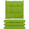 GLHOME Idee per la casa GL HOME Set 4 o 6 Cuscini Sedia Con Lacci a 4 Punti Made in Italy - Cuscini Imbottiti 40 x 40 per Sedie Cucina - Comodi e Morbidi - 4 Pezzi/Verde