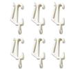 Merriway Bulk Hardware BH03638 Ganci Scorrevoli per Binario Porta-Tende Harrison Drape, Bianco/Argento, Set di 60