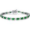FANCIME Braccialetto da tennis da donna in argento sterling 925 con pietra preziosa, bracciale tennis con pietra di nascita, regalo di gioielli per donne e ragazze, lunghezza 19 cm, 19 cm, Argento