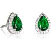 Diamond Treats Orecchini Donna Argento 925, Orecchini a Goccia con Pietre Zirconi Verde Smeraldo, Orecchini di Pere in Argento 925 per Donna e Ragazza, Orecchini Verdi con una Confezione Regalo