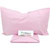 Corredo Italiano Monocolore® - Set Lenzuola Tinta Unita per Letto Francese (Materasso 140x190-200) - 100% Made in Italy (Rosa)