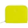 DUDU Portamonete Uomo Donna Piccolo Tascabile in Pelle Colorata con Cerniera, Tasche Porta Tessere, Portafoglio Compatto Lime