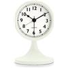 Lafocuse Metallo Sveglia Silenziosa con Snooze, Luce Notturna, Vintage Orologio da Tavolo, Bianco Sveglia da Comodino Analogica Batteria senza Ticchettio per Casa Ufficio 12cm