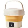SinSed Piccola lavatrice lavatrici lavatrici portatili piccola lavatrice turbo lavatrice pieghevole 5 kg per studenti, dormitori, appartamenti universitari, verde (colore: giallo)