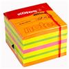 Kores - Foglietti Adesivi Colorati, Note Adesive per Scuola e Ufficio, 50 x 50 mm, Confezione da 1 Blocchetto con 400 Fogli in 4 Colorazioni Assortite