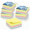 WAYTEX A931652C6 1920 - Note adesive, confezione da 6 blocchi da 320 fogli, colori pastello, quadrato, 75 x 75 mm, adesivi riposizionabili