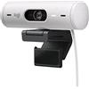 Logitech Brio 500 Webcam Full HD Correzione Luce, Show Mode, Microfono Riduzione del Rumore, Copertura Privacy, Streaming, Funziona con Microsoft Teams, Google Meet, Zoom, Cavo USB-C - Bianco