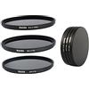 Haida Filtri - Set filtri neutri composto da ND8, ND64, ND1000 58 mm incl. portafiltri Stack Cap + coprilente Pro Lens Cap con manico interno