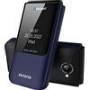 Aiwa trends4cents Aiwa FP-24DB BLAU - Telefono cellulare per anziani, pieghevole, Dual SIM, display a colori, SOS, chiamata d'emergenza, 32 MB ROM, 32 MB RAM, GPRS, GSM