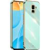 EASSGU [Telaio Elettrolitico Custodia per Samsung Galaxy J6 2018 (5.6 Inches) Cover Protettiva in Morbido Silicone TPU - Verde