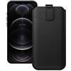 Slabo Case Cover Protettiva per iPhone 12 PRO Max Custodia Protettiva con Chiusura Magnetica in Pelle PU - Nero | Black