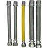 HM Kit per installazione caldaia tubi flessibili estensibili acciaio inox 220-420mm completo di n°1 pz 1/2 mf gas, n°2pz 1/2 mf acqua, n°2pz 3/4mf acqua completo di guarnizioni