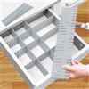 GIAK 16 divisori regolabili per cassetti, organizer per cassetti, 32 x 7 cm, fai da te, tagliati a piacimento, per calzini, biancheria intima, trucco, cucina, camera da letto, comò (blu-16)