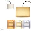 Lithomy Lampada da Terra, Rotonda Lampada Soggiorno da Terra LED Dimmerabile 12W con 3 Temperature Colore, Piantana LED Lettura con Paralume Lino e Interruttore a Pedale per Soggiorno, Camera