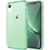 JETech Cover Glitter per iPhone XR, 6,1 Pollici, Custodia Bling Brilla Paraurti Antiurto da Telefono, Carino Scintillante con Donne e Ragazze (Verde)