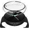 Misxi 2 Pezzi PC Cover Rigida con Protezione Schermo Compatibile con Google Pixel Watch 2/1 41mm, Custodia Anti-Caduta Alta Sensibilità per Pixel Watch, 1 Nero + 1 Trasparente