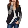 Kasen Donna Paillettes Cardigan Giacche da Abito e Blazer Suit Coat Jacket Top Outwear Nero L