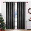 WOLTU Tende Oscuranti Tende Termiche Opache in Velluto 300 g/m² per Soggiorno Camera da Letto 2 Pannelli Grigio Scuro 140x270 cm