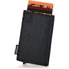 GUGGIARI® Porta Carte Credito Uomo - Portacarte RFID in Alluminio con Porta Monete e Tasca di Cortesia con Chiusura Magnetica - Portafoglio Uomo Slim - Black Carbon