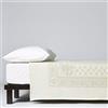 LANEROSSI Coperta Letto Singolo Provenzale, 100% Lana Vergine, 210x160 cm, Bianco/Perla