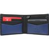VISCONTI Portafoglio in Pelle Con Protezione RFID Visconti Slim Collezione SWORD VSL20 Nero/Blu