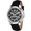 Orologio Uomo Maserati Successo Cronografo Pelle Nero R8871621006 NUOVO E ORI...