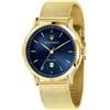 Orologio Uomo Maserati Epoca Acciaio Maglia Milano Oro R8853118020 NUOVO E OR...