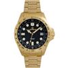 Lorenz Orologio Automatico Uomo LORENZ 26974FF Bracciale Acciaio Gold Nero Sub 100mt